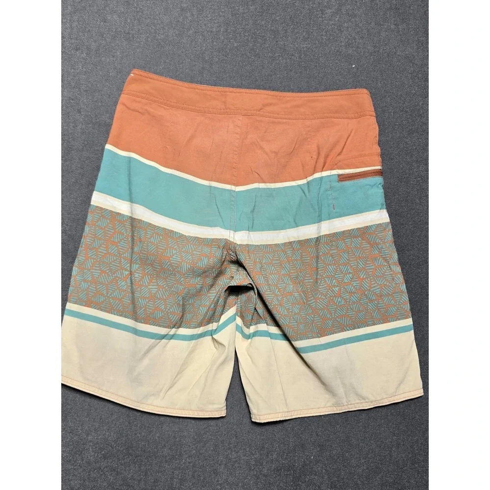 Patagonia Swim Trunks‎ Shorts 30 Orange Blue Pattern Athletic Beach BoardShorts